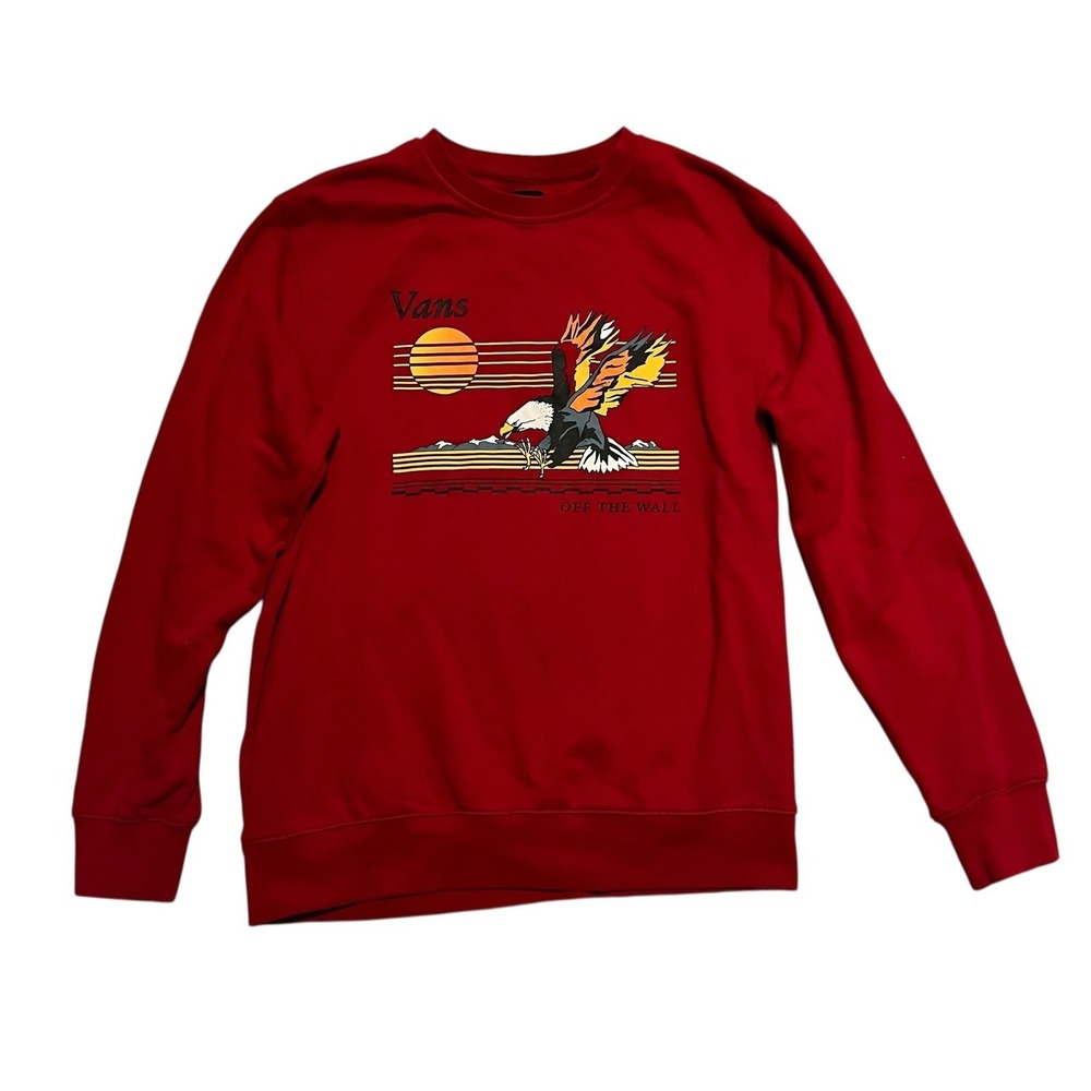 Vans‎ Sunset Crew Neck Sweatshirt Red Eagle Medium